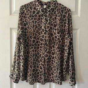 Cheetah print blouse - EUC